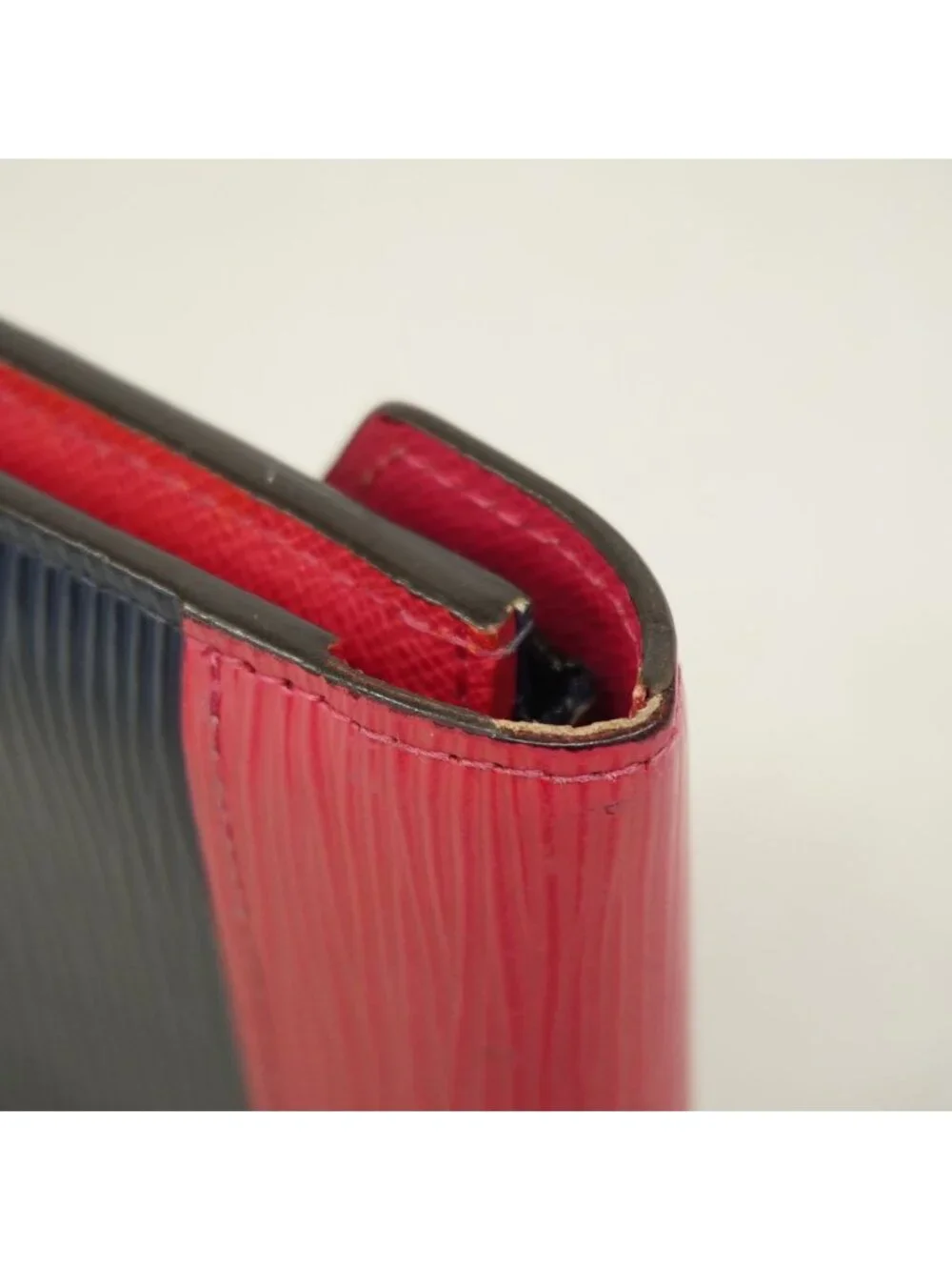 Louis Vuitton Trifold Wallet Epi Portefeuille Victorine Pink Andigo Blue